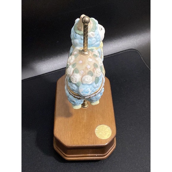 Vintage 1991 K-Mart CAROUSEL Collection Sheep Music Box Second Edition - Picture 3 of 6